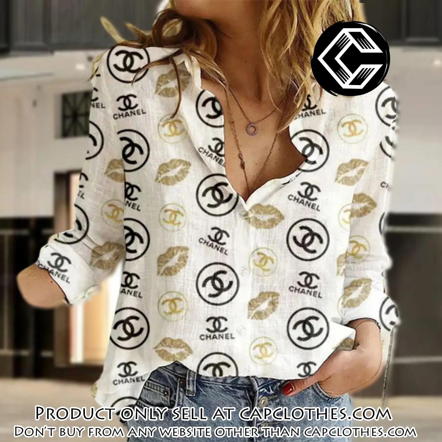 Chanel luxury women casual shirt linen shirt wcs1021 cc0059073